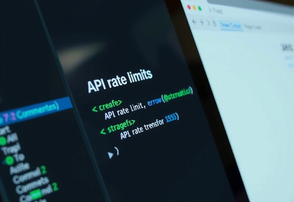 Code editor with comments on API limits
